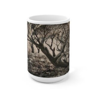 Black & White Forest Ceramic Mug 15oz