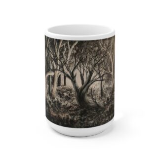 Black & White Forest Ceramic Mug 15oz (original ratio)